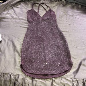 Sparkly purple glitter dress
